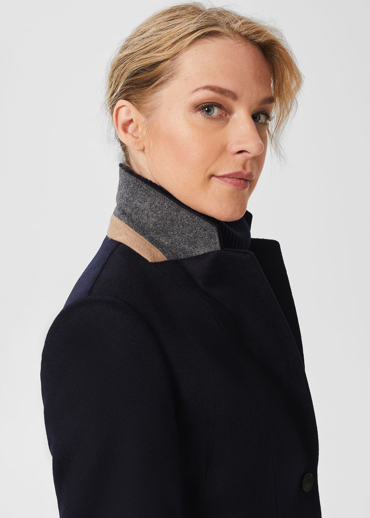 Petite Tilda Wool Coat, Navy, hi-res