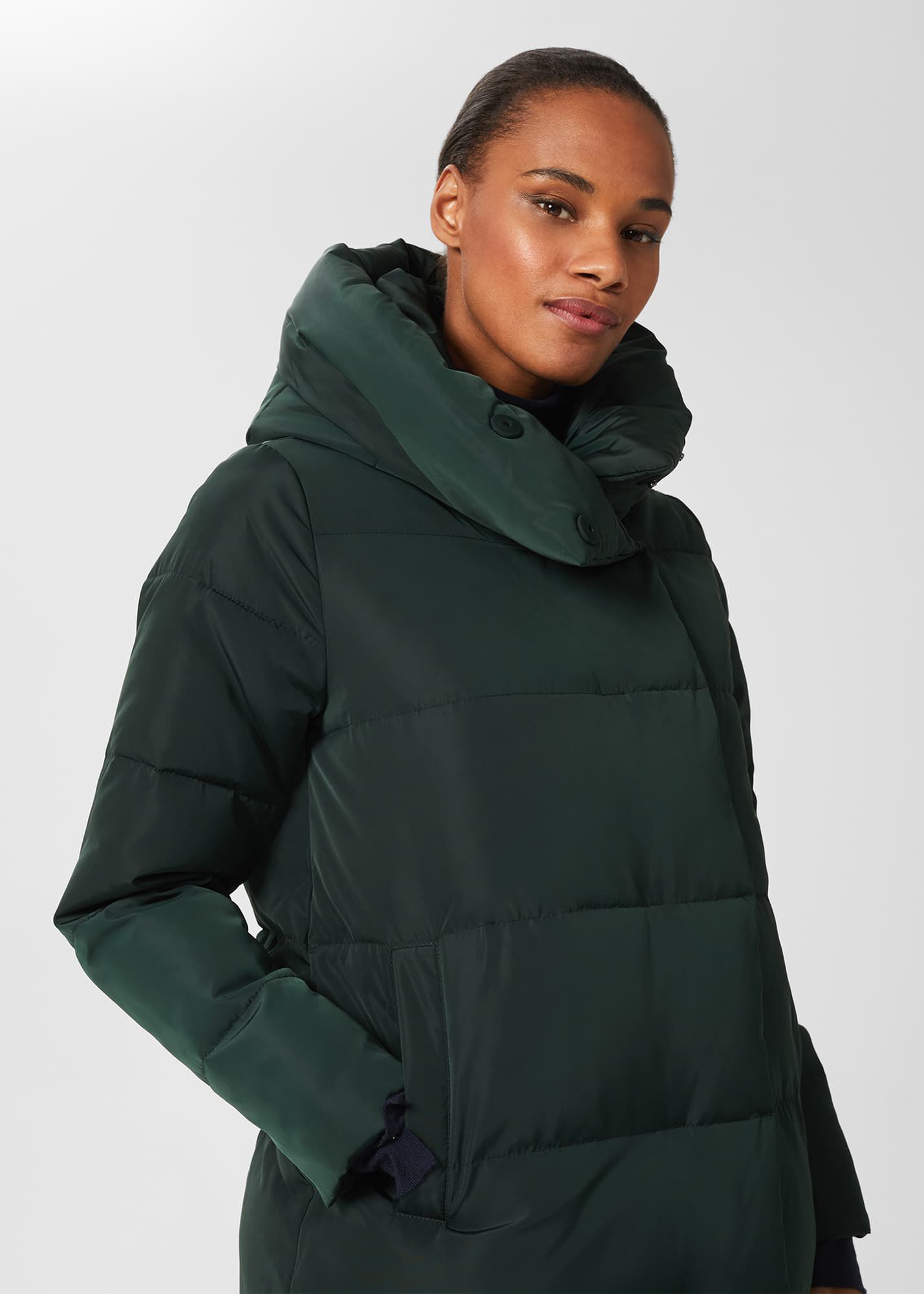 Hobbs hadley padded jacket dark green shop