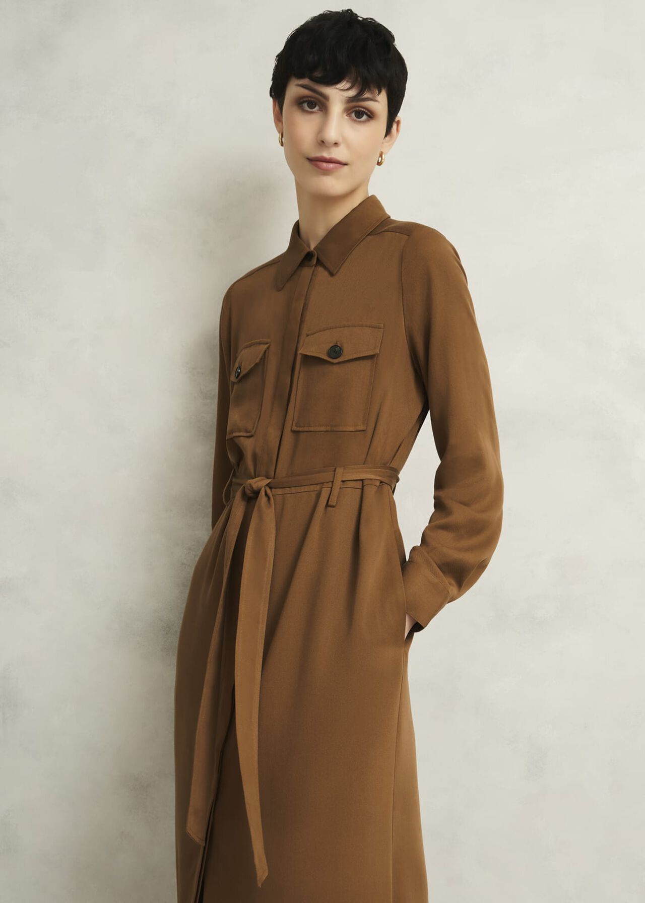 Combs Dress, Vicuna, hi-res
