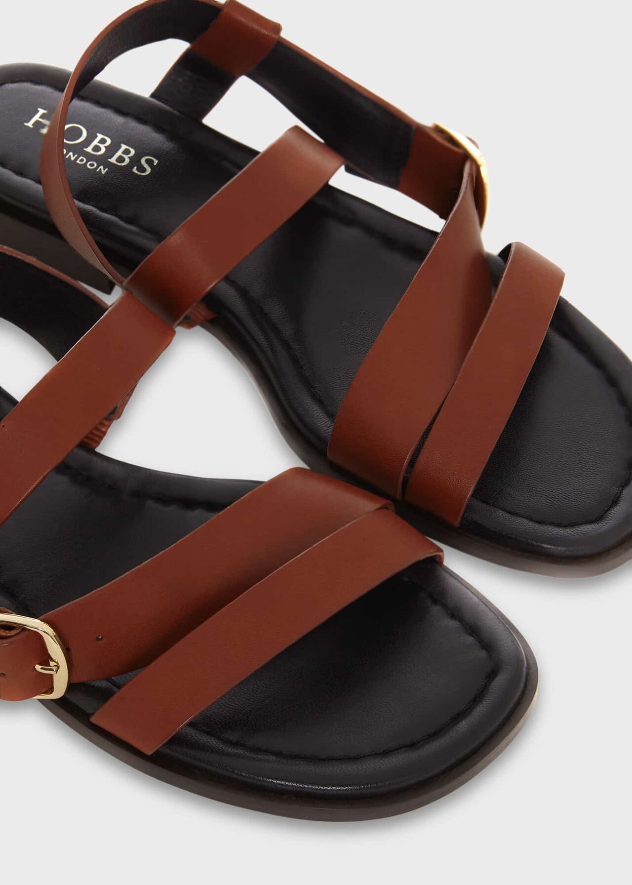 Brooke Leather Sandals, Tan, hi-res