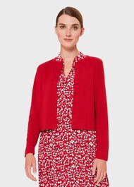 Michelle Cotton Cardigan, Red, hi-res