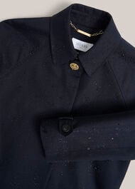 Petite Vivienne Shower Resistant Trench Coat, Navy, hi-res