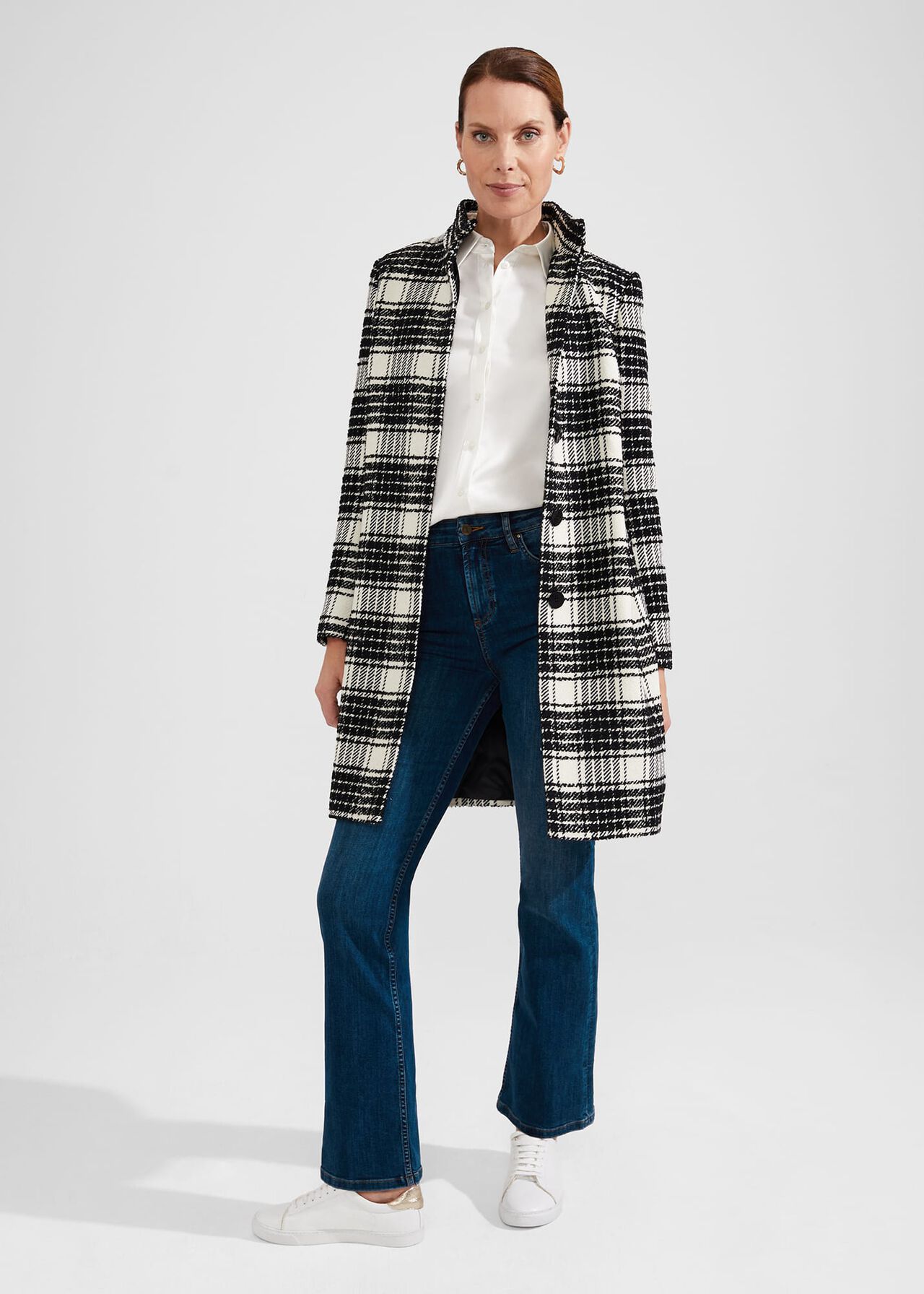 Petite Dani Coat, Black Ivory, hi-res