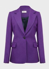 Petite Jess Wool Jacket, Indigo Purple, hi-res