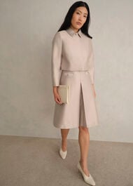 Avery Wool Silk Jacket, Oyster, hi-res