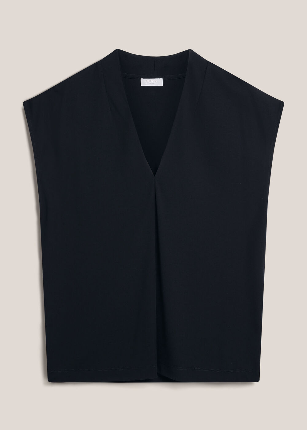 Katie V Neck Short Sleeve Top, Hobbs Navy, hi-res