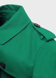 Saskia Water Resistant Trench Coat, Green, hi-res