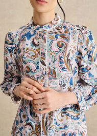 Soraya Cotton Blouse, Ivory Multi, hi-res