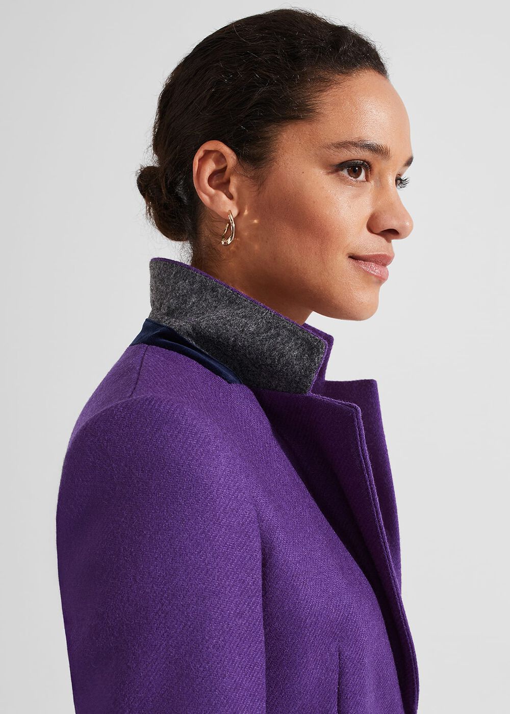 Petite Jess Wool Jacket, Indigo Purple, hi-res
