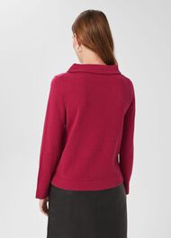 Laurie Wool Cashmere Jumper, Rich Berry Red, hi-res