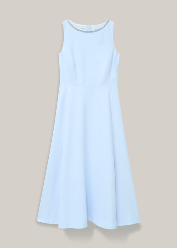 Petite Beatrix Embellished Trimmed Dress