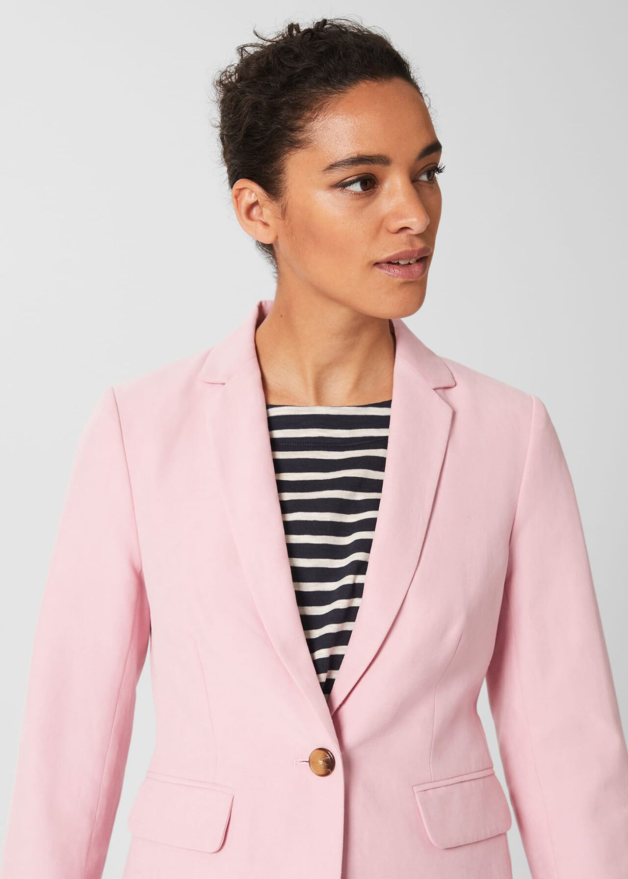 Trinity Silk Blend Jacket, Pale Pink, hi-res