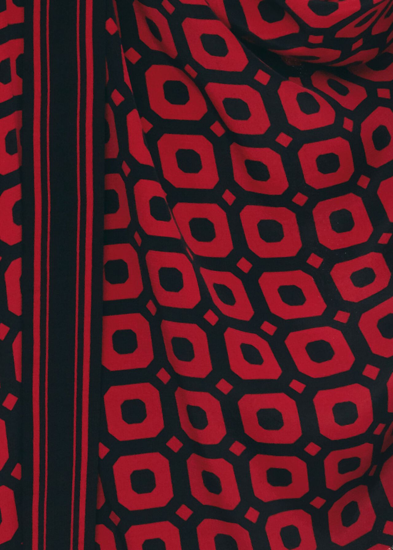 Alex Geo Shirt Dress, Red Navy, hi-res