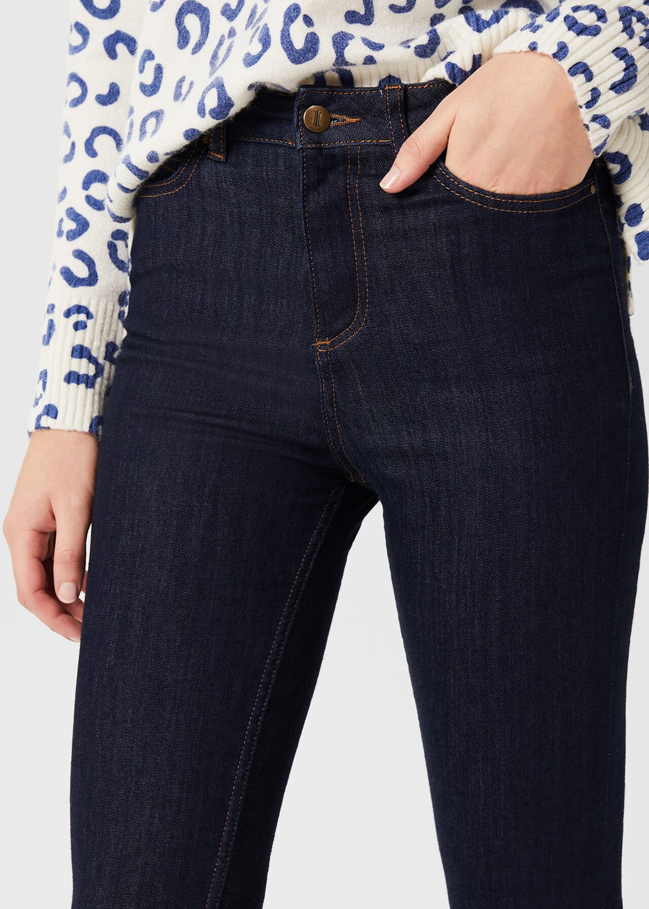 Gia Sculpting Jeans With Stretch, Indigo, hi-res