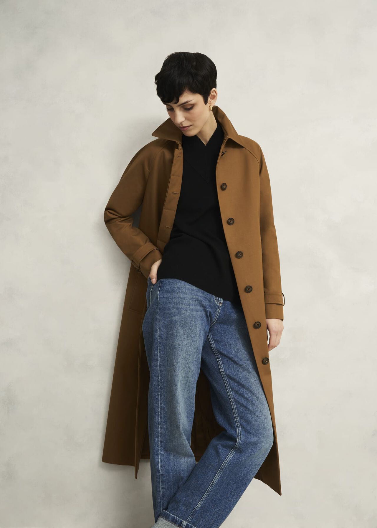 Kentmere Shower Resistant Trench Coat, Vicuna, hi-res