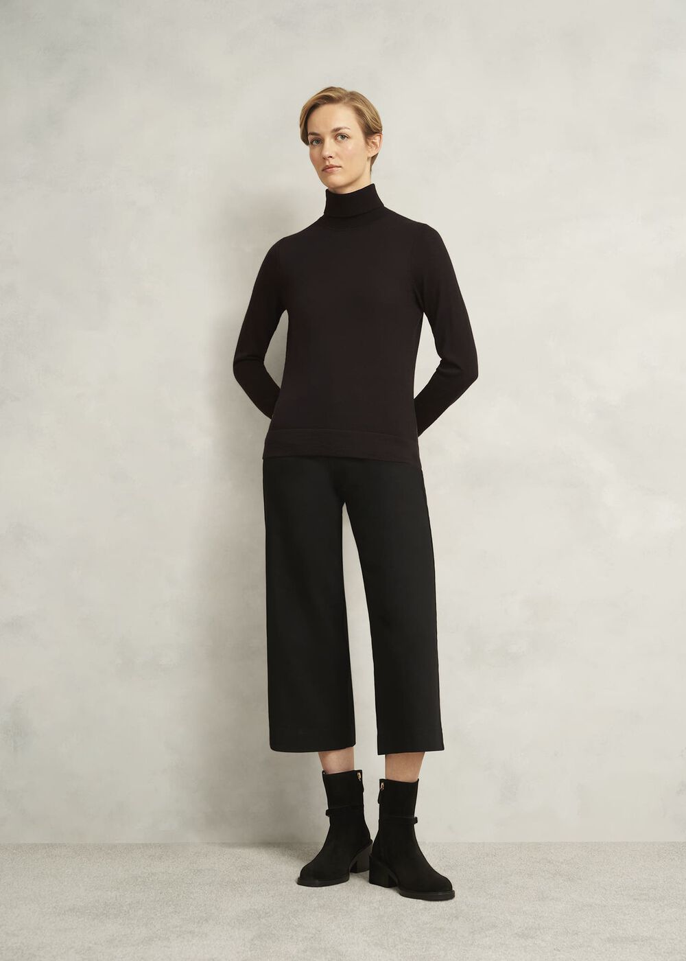Lara Merino Rollneck Sweater, Alder Brown, hi-res