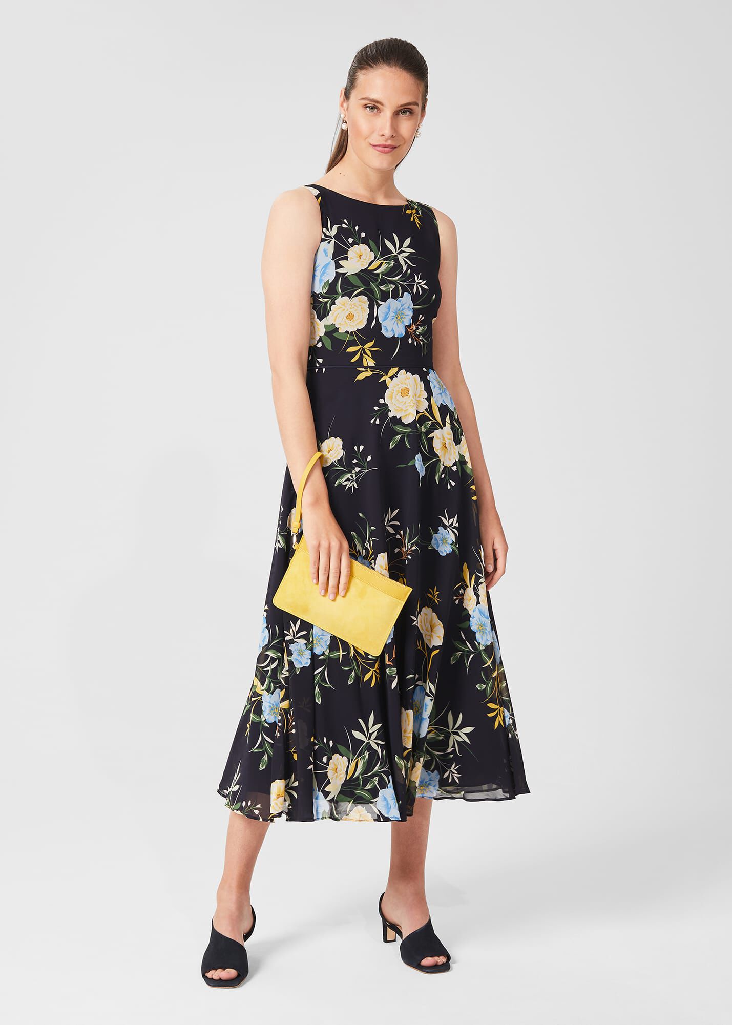 Petite Carly Floral Midi Dress Hobbs US