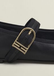 Clara Leather Mary Janes, Black, hi-res