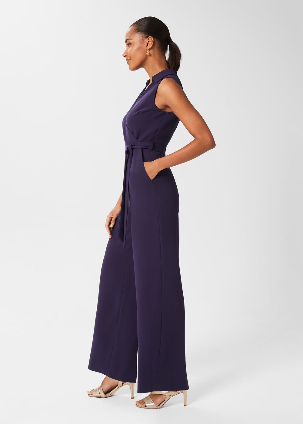 Elisa Jumpsuit, Bright Navy, hi-res