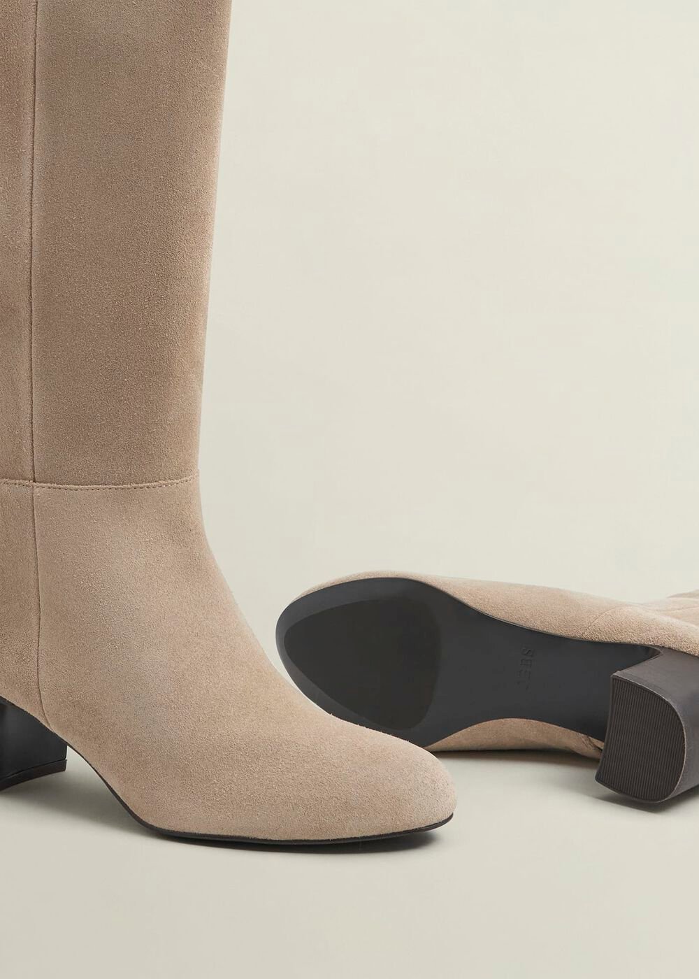 Caroline Knee Boots, Light Beige, hi-res