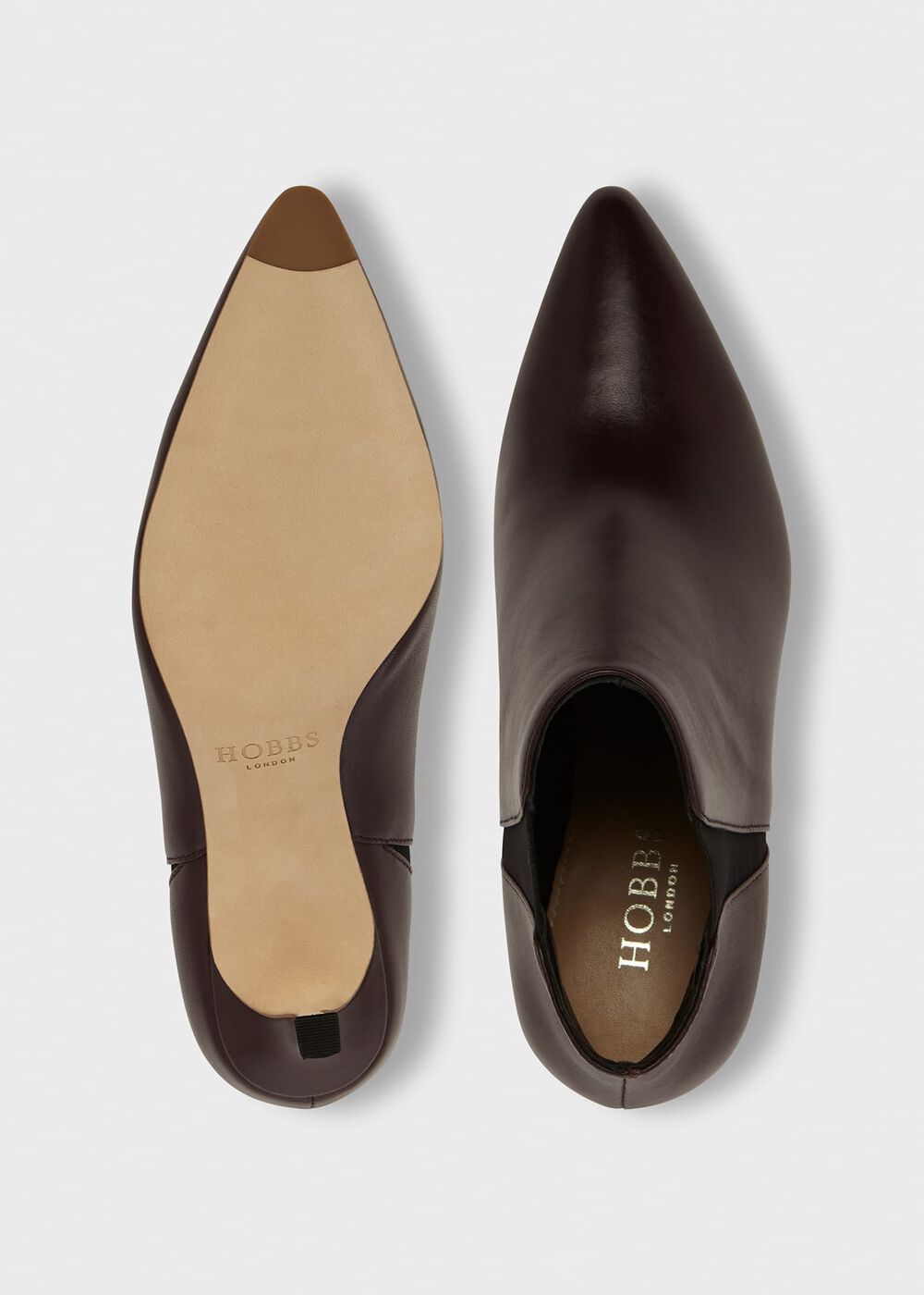 Vita Leather Ankle Boots, Burgundy, hi-res