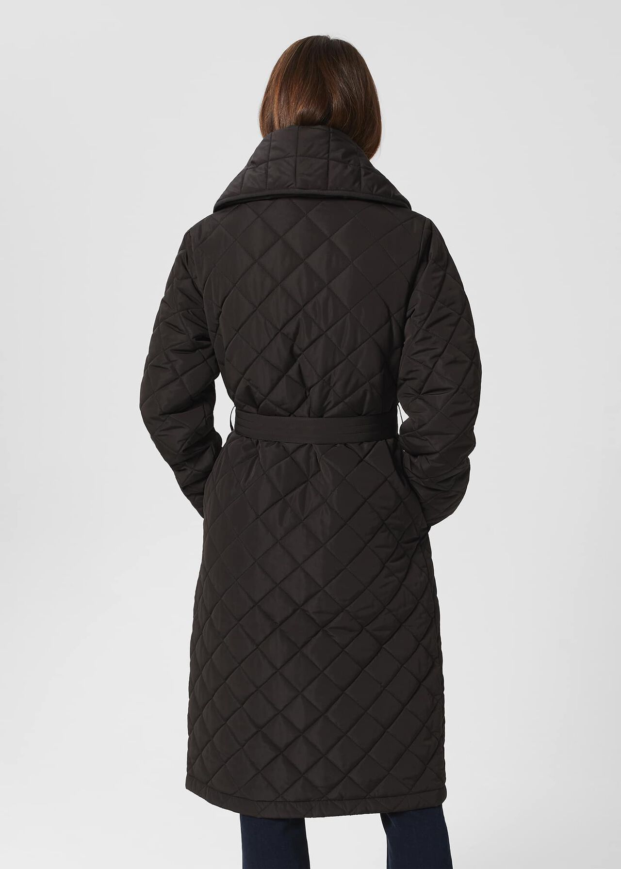 Gaby Quilted Coat, Black, hi-res