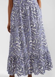 Harper Dress, Ivory Blue, hi-res