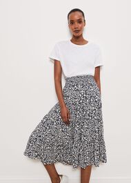 Cavendish Skirt, Navy Buttrcream, hi-res