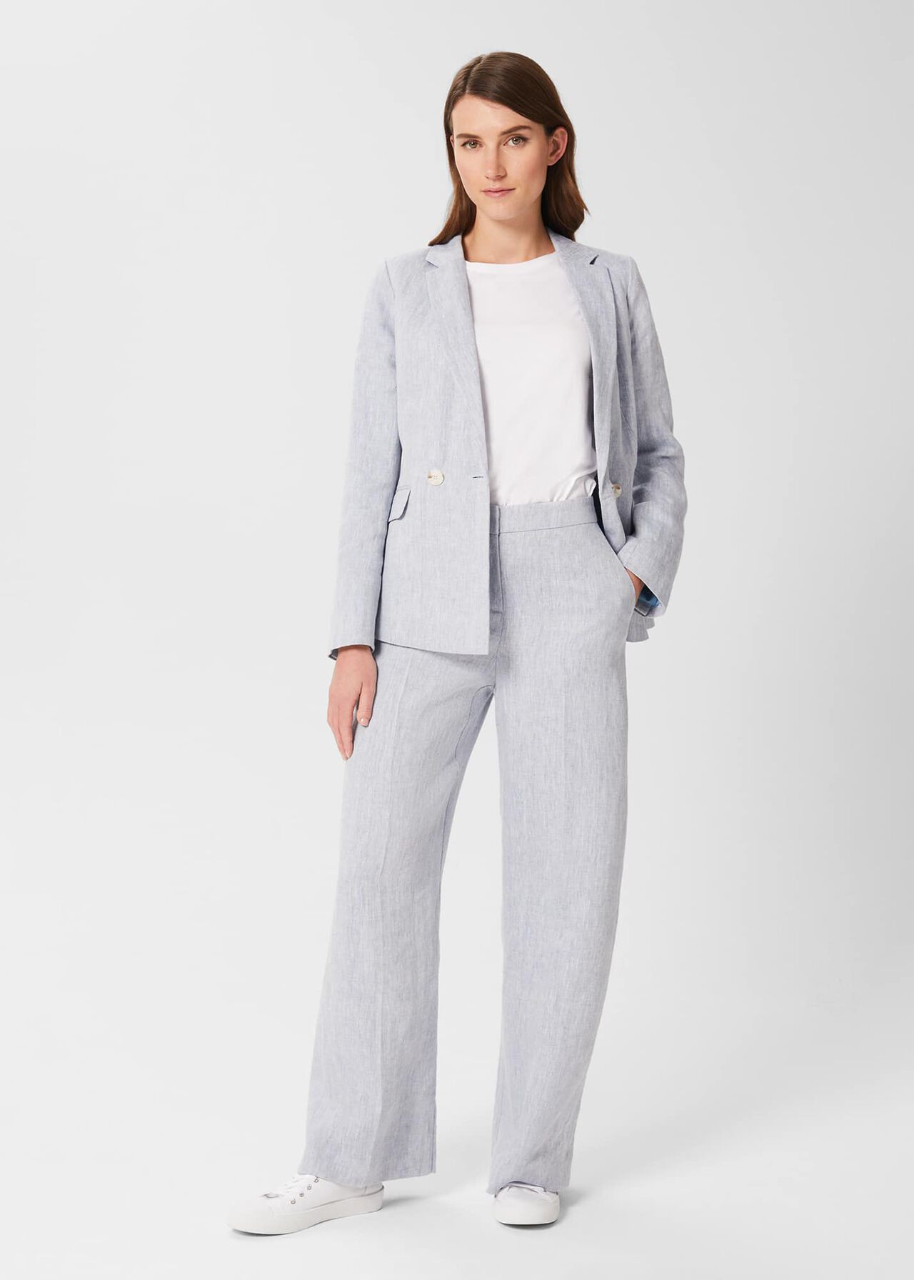 Maeve Linen Trousers, Pale Blue, hi-res