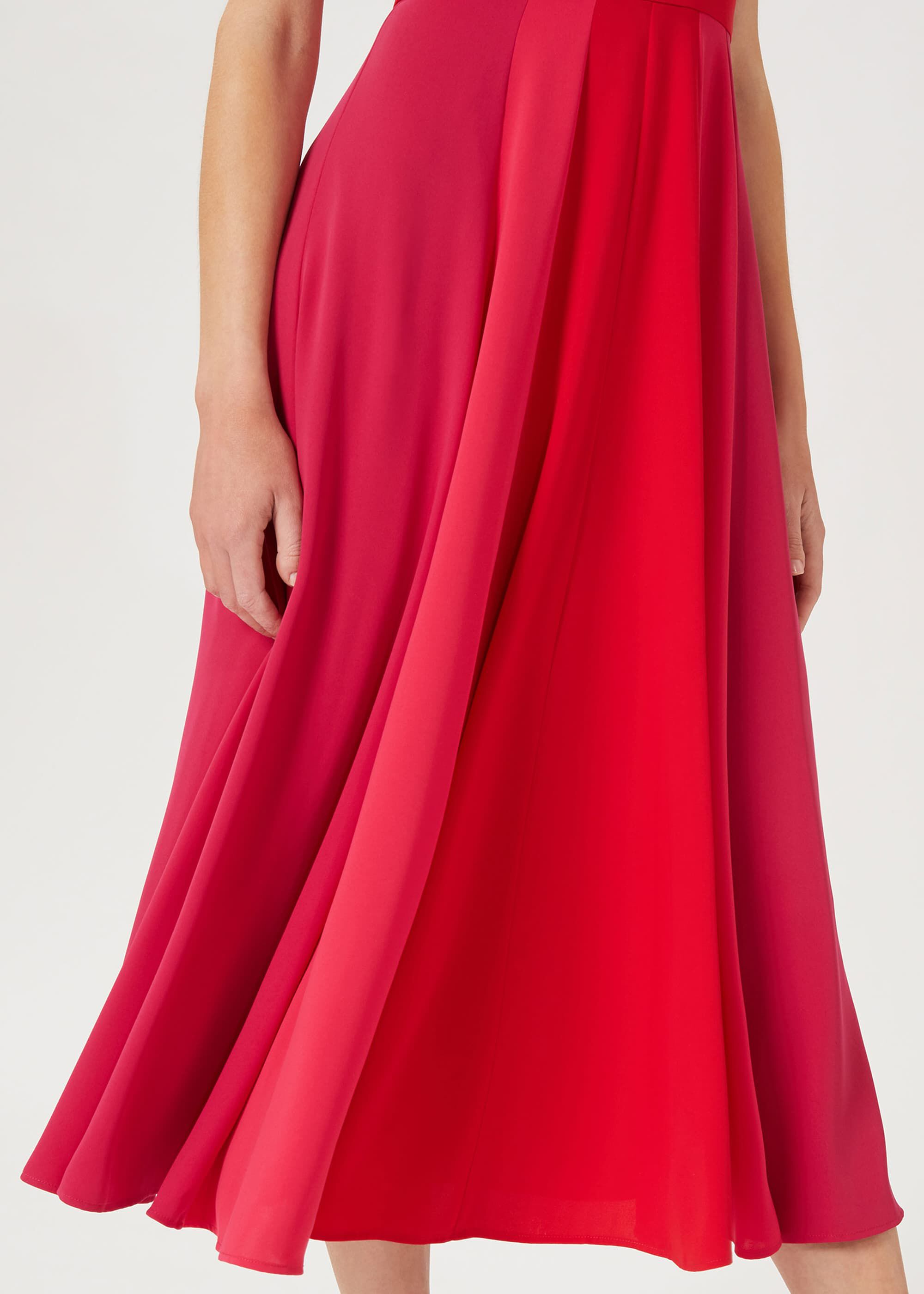 Hobbs meera dress raspberry pink top