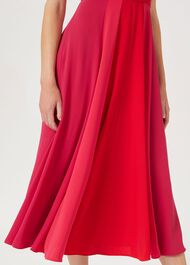 Jilly Fit And Flare Dress, Raspberry Red, hi-res