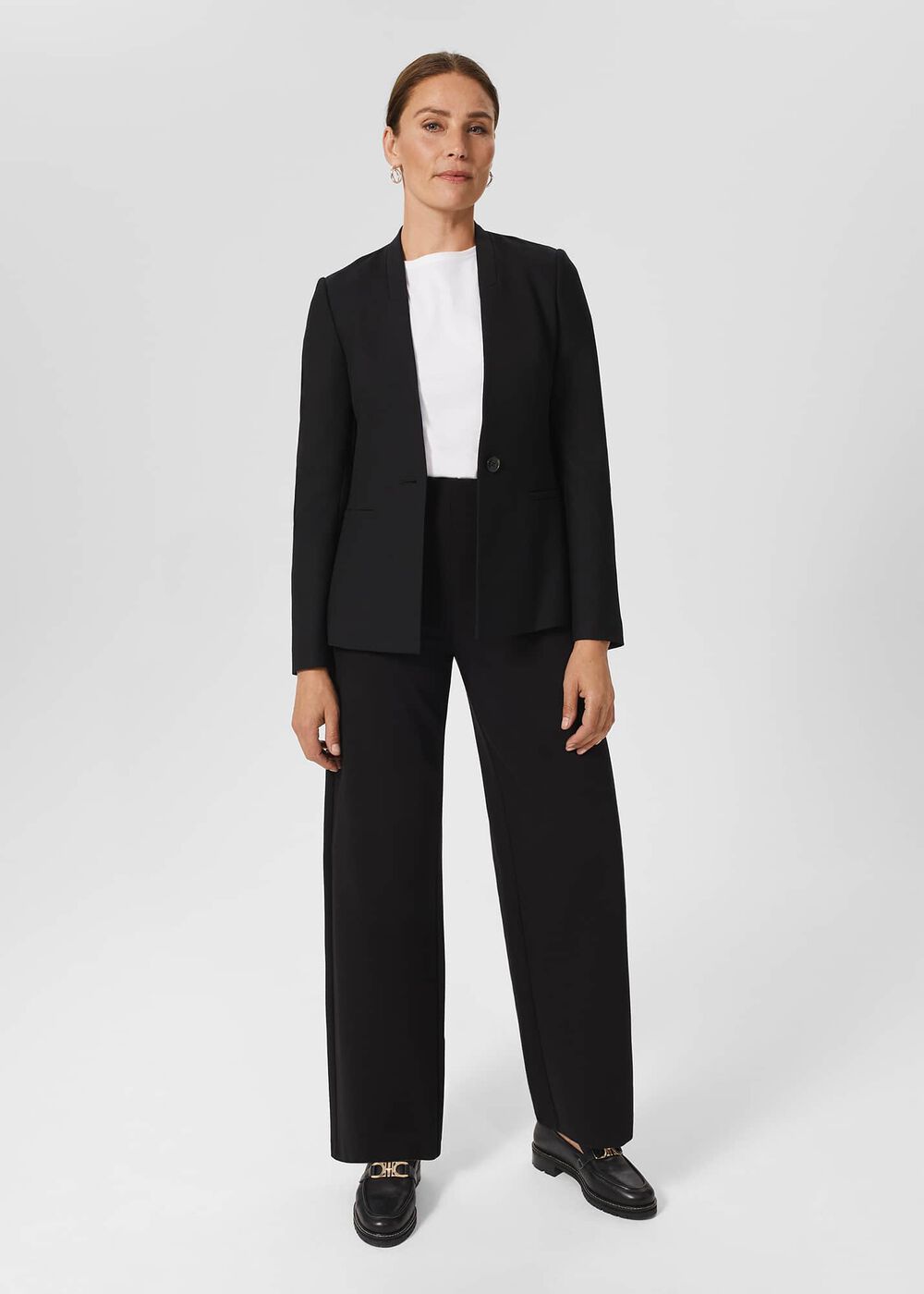 Safia Wool Blend Jacket, Black, hi-res