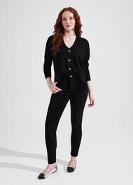 Gia Velvet Jeans, Black, hi-res