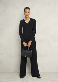 Scarlett Knitted Top, Black Ivory, hi-res