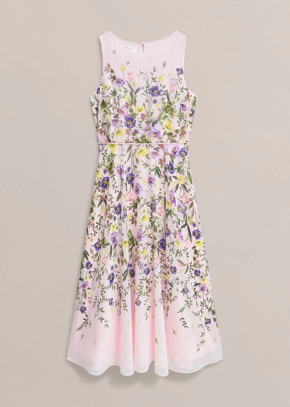 Petite Carly Floral Dress, Pale Pink Multi, hi-res