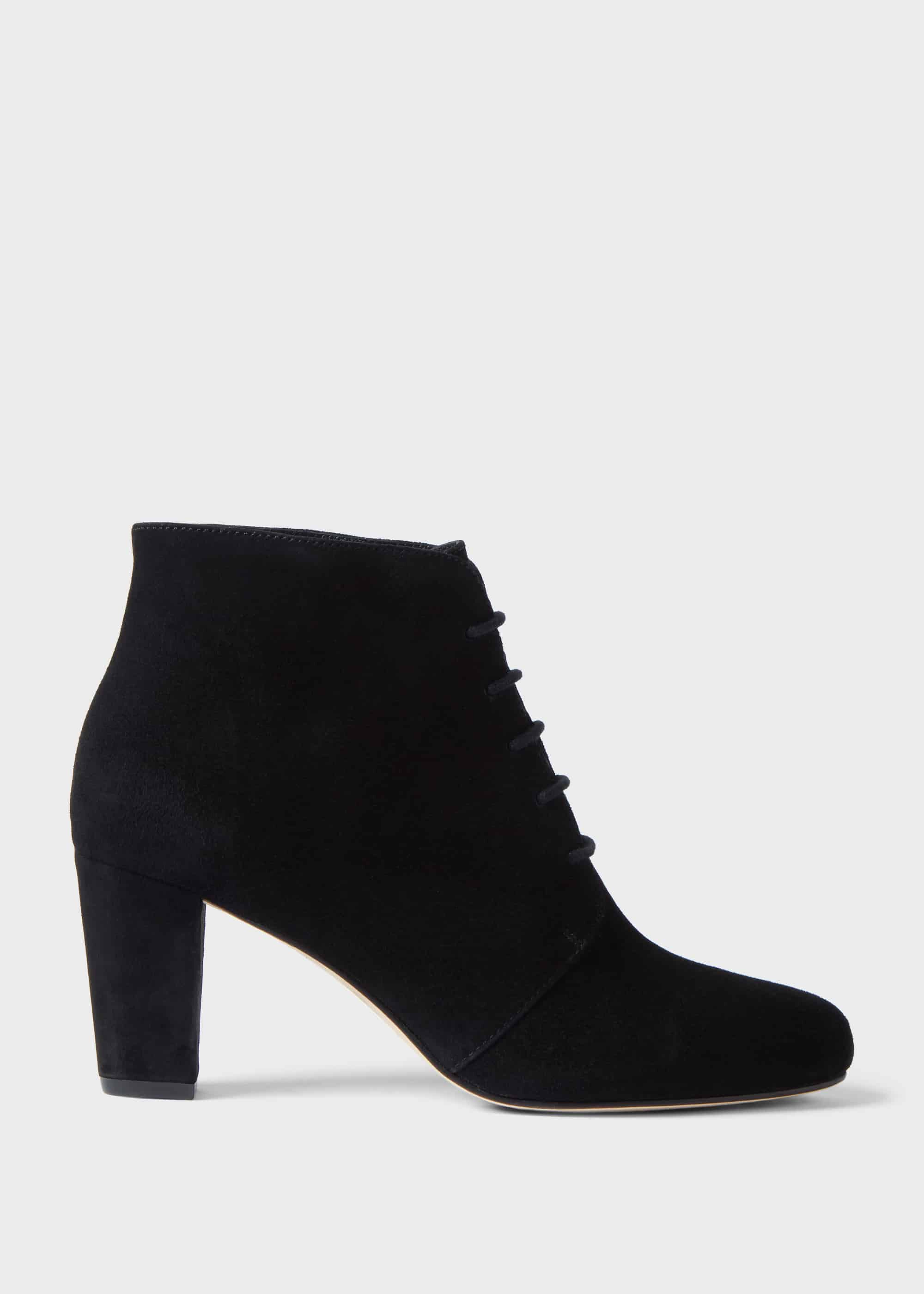 Patricia Suede Block Heel Ankle Boots 