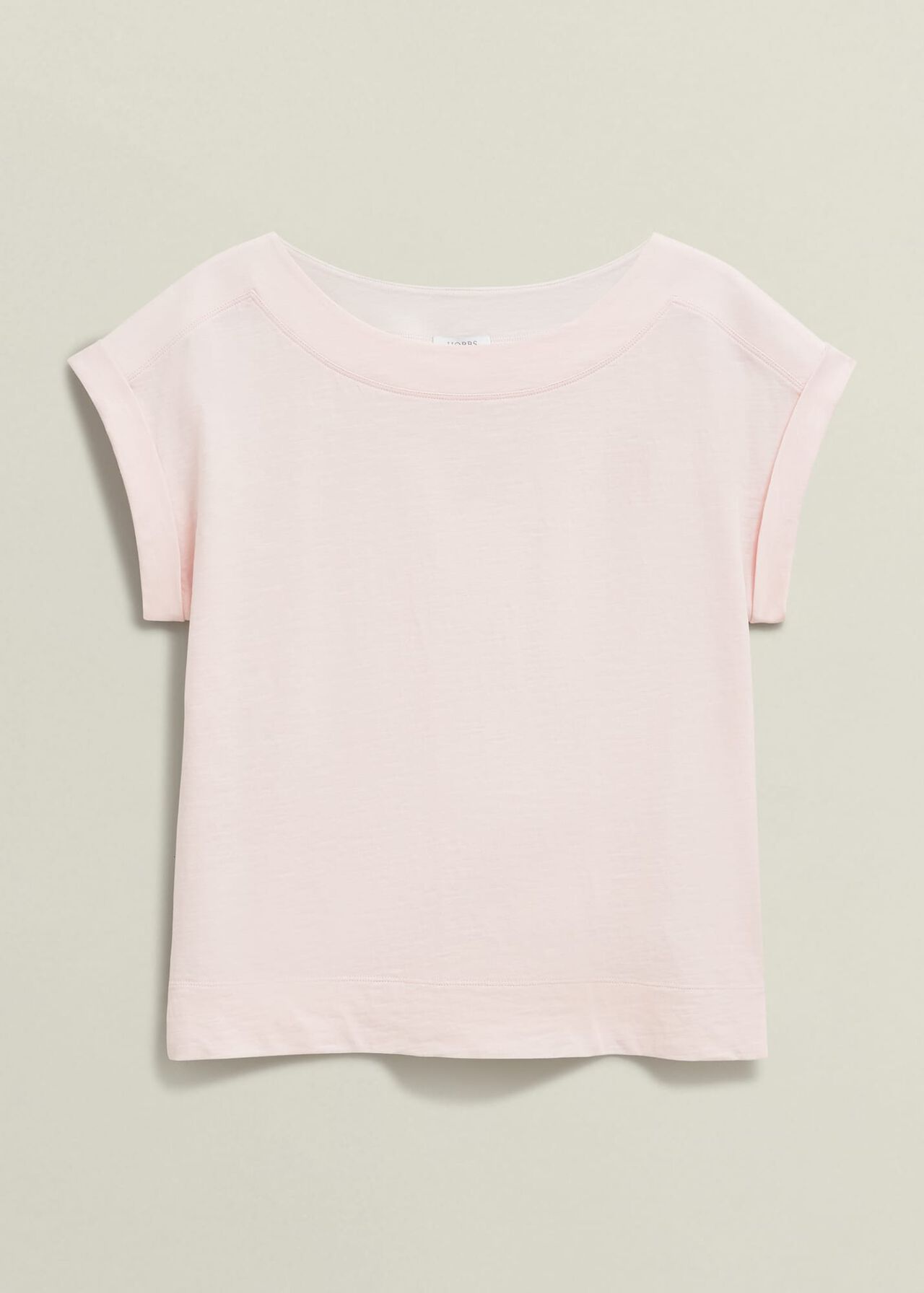Alycia Cotton Slub T-Shirt, Pale Pink, hi-res