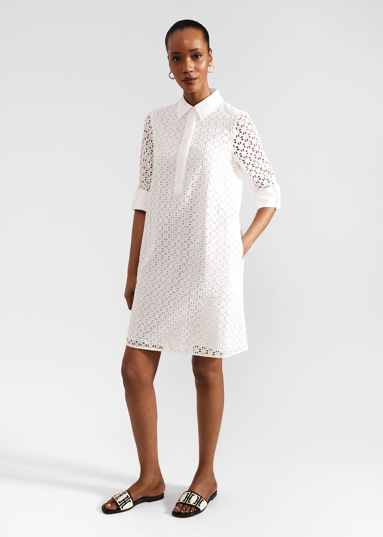 Marciella Dress, White, hi-res