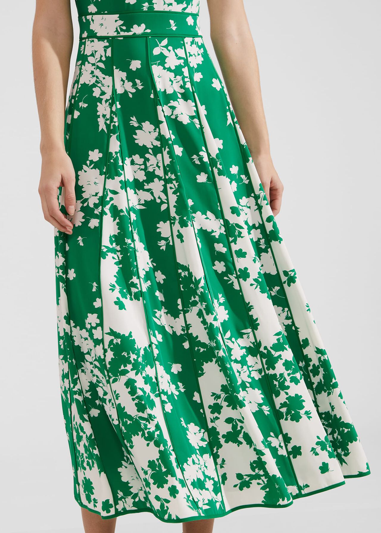 Petite Angelica Floral Midi Dress, Green Multi, hi-res