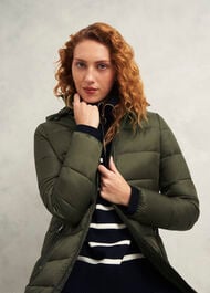 Petite Joelle Puffer Coat, Dark Olive, hi-res