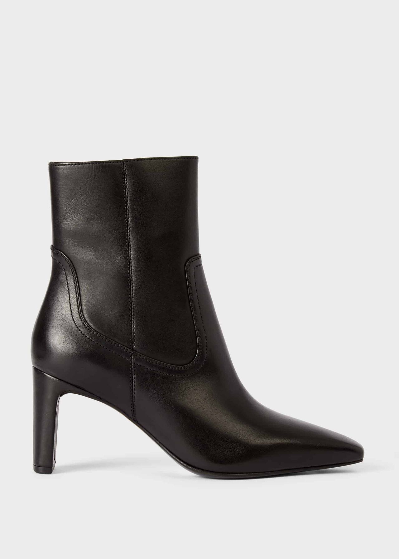 Fiona Leather Ankle Boots, Black, hi-res