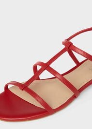 Francis Leather Sandal, Raspberry, hi-res