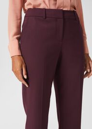 Hetty Straight Trousers, Burgundy, hi-res