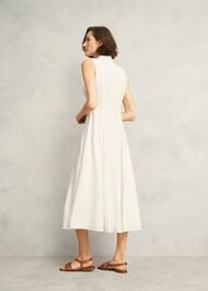 Burghley Seam Detail Shirt Dress, Ivory, hi-res
