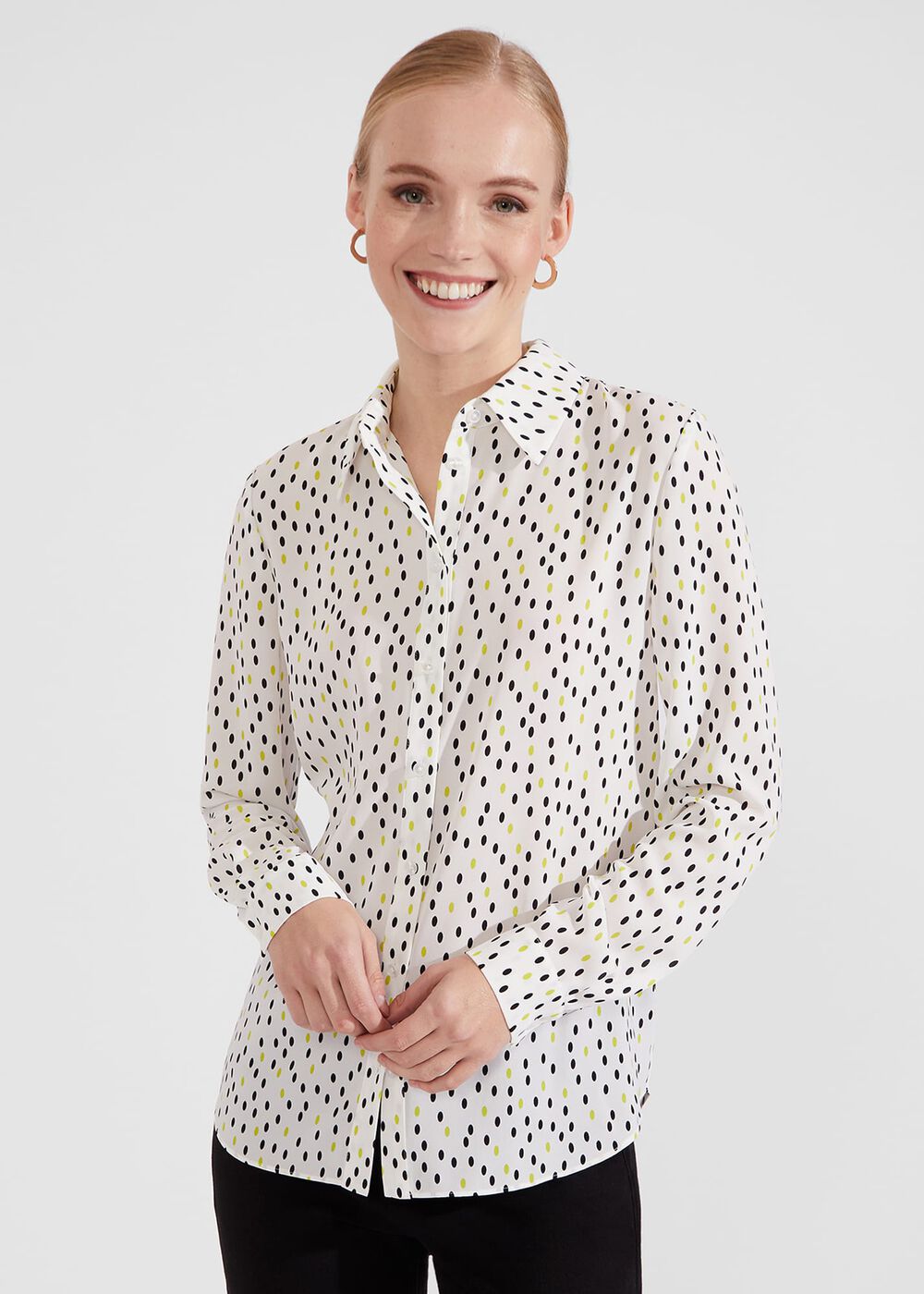 Brenna Shirt, Ivory Lime, hi-res