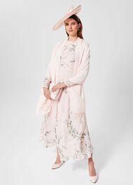 Rosabelle Silk Floral Dress, Pale Pink Multi, hi-res