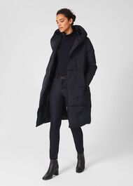 Darla Water Resistant Puffer Jacket, Navy, hi-res