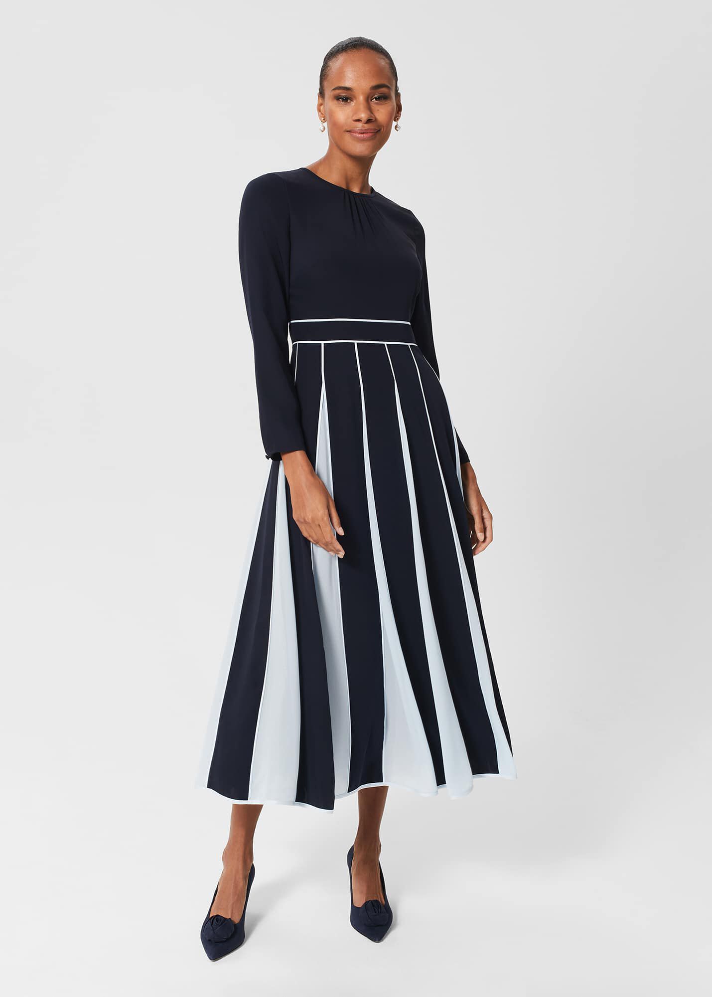 Hobbs navy blue dress hot sale