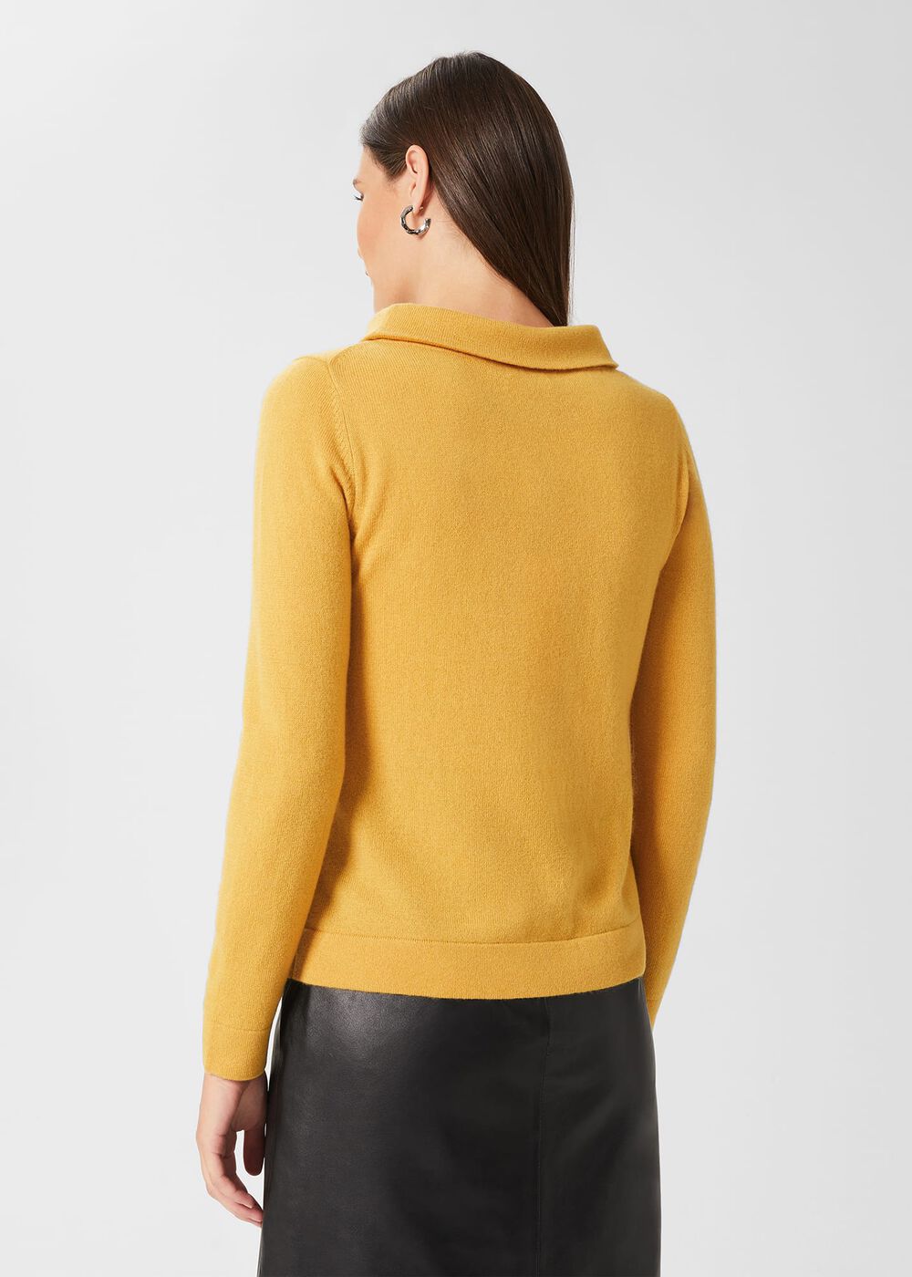 Audrey Wool Cashmere Jumper, Golden Yellow, hi-res