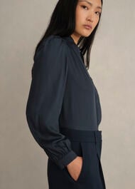 Gwen Blouse, Slate Blue, hi-res